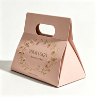 Boîte en carton ondulé multicolore personnalisée avec poignée découpée pour l'emballage d'huiles essentielles
