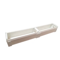 Système de drainage d'eau de toit en PVC blanc durable de style chinois, gouttière carrée Erikeke EKK9513