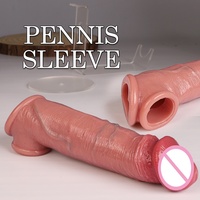 Nouvelle gaine pénienne en silicone souple effet cuir Wolf Braces, manchon pour pénis masculin, jouet sexuel pour adulte LM-D809