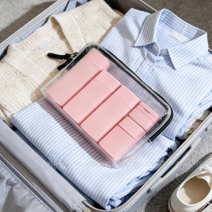 Bouteilles d'emballage cosmétique carrées écologiques en PE, ensembles de voyage vides en plastique pour shampoing, gel corporel, lotion, crème pour le visage, faux cils - Product Image 4