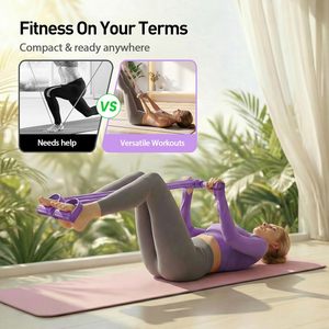 <span class=keywords><strong>Banda</strong></span> de Resistencia con Pedales y 8 Tubos, Nueva Versión Mejorada, <span class=keywords><strong>Banda</strong></span> Elástica para Yoga y Ejercicio, Equipo de Ejercicio para el Hogar, para Entrenamiento de Cuerpo Completo - Product Image 4