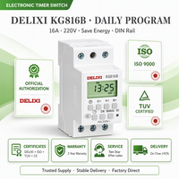 DELIXI KG816B 日程电子定时器 24 小时每周数字可编程时间开关 220v 230v 继电器 智能家居系统