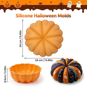 Molde de Silicona con Forma de Calabaza para Pasteles, Molde Grande para Postres, Fondant y Panecillos, Ideal para Fiestas de Halloween y Repostería - Product Image 2