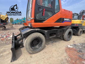 Prix bas utilisé Doosan Dh150w-7 roue mobile Type Doosan Dh150 chargeuse sur pneus mini pelle - Product Image 4