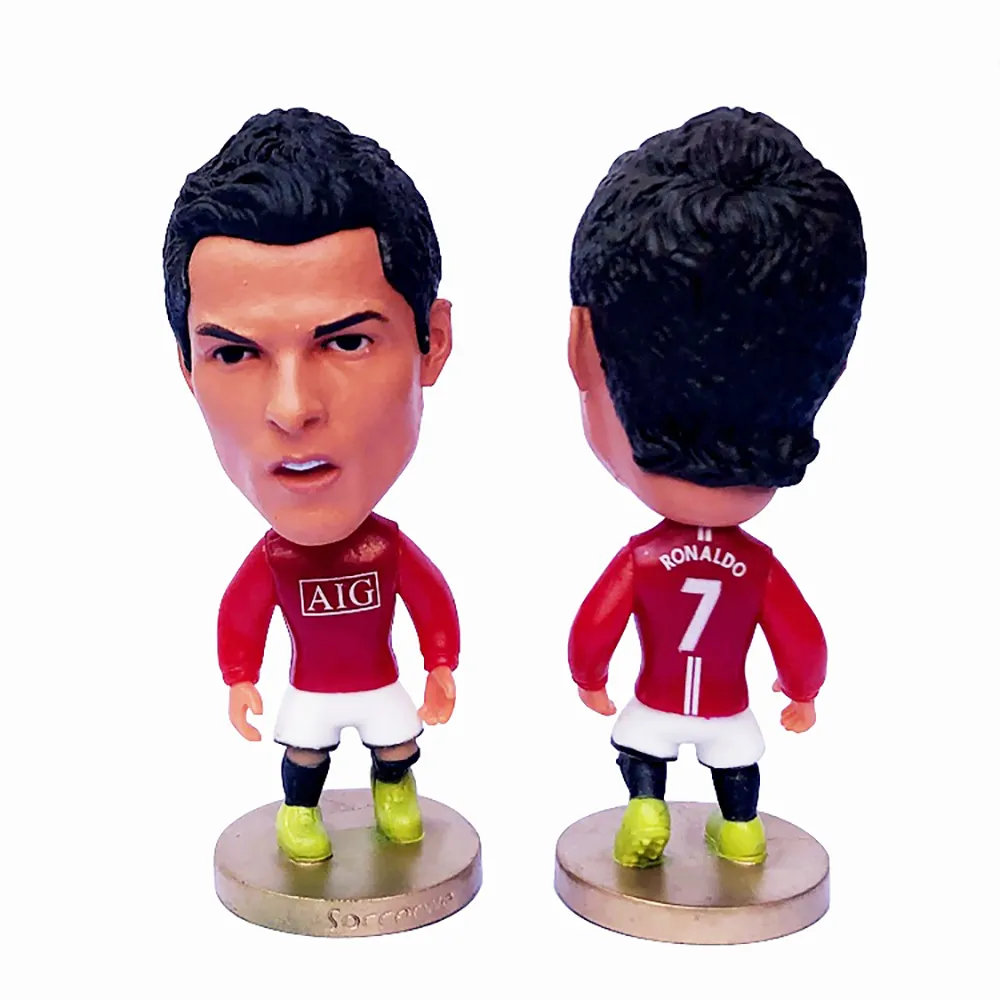 En gros En Plastique PVC Jouet Joueurs De Football Chiffres Personnalisé 3D Joueur De Football Figurines