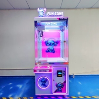 Machine à pinces à monnayeur à LED néon, thème dessin animé, attrapeur de jouets, jeu d'arcade pour location de fêtes, carnaval, FEC