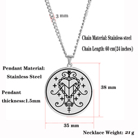 HLSS059 Amulette erzulie Ezili Freda Voodoo Loa Veve symbole Talisman bijoux en acier inoxydable marquage Laser pendentif collier