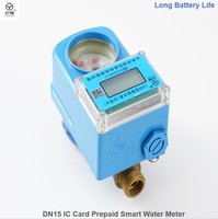 Compteur d'eau intelligent prépayé OEM 15 mm en fonte et laiton, antirouille, classe R80, avec interface à double affichage et débitmètres multi-jets