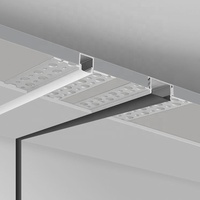Profilé LED en aluminium pour bandes lumineuses de plafond, largeur 20 mm, encastré dans le plâtre, le gypse ou le cloison sèche