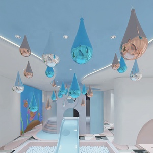 Modern Hotel Duplex Villa Stair <span class=keywords><strong>Decor</strong></span> Bola De Vidro Pingente Luz Globo Pendurado Lâmpada Orb Escadaria Lustre - Product Image 1