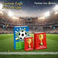 Sacs cadeaux personnalisables pour supporters de football, sacs en papier kraft écologiques pour événements sportifs et vente au détail