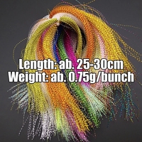 Fliegen binden Crystal Flash String Lametta Chenille Angel material für Jig Hook Lure Making mit Fliegen binden