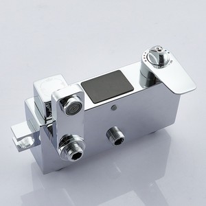 Shower Set With Thermostatic Display <b>Square</b> Rain Shower Head Multi Functional Bathroom Shower System - Product Image 4