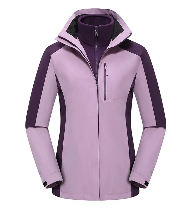 Outdoor Apparel Factory Wholesale Custom Korean Style Women Work Snow Plain Jackets Windbreaker Detachable Fleece Jackets