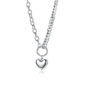 2023 Trendy stainless steel necklace for women jewelry Ladies style Heart Designs Love Pendant Fashion Jewelry