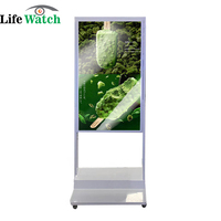 Pantalla LCD de Señalización Digital de Doble Cara para Interiores, de 43, 49 y 55 Pulgadas, para Colgar en el Techo o Montar en el Suelo, para Publicidad en Escaparates de Tiendas