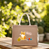 Sacs de courses pliables réutilisables personnalisés en gros, sacs de plage en lin, sacs de courses en toile de jute, faible MOQ, option économique