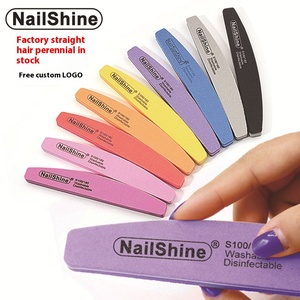 OEM professionale Mini mezza luna tampone per unghie doppia faccia 100/180 sabbia <span class=keywords><strong>colorata</strong></span> spugna con smeriglio in acciaio carta <span class=keywords><strong>vetrata</strong></span> per unghie lucide - Product Image 3