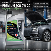 Huile moteur entièrement synthétique 0W-20 1L 4L Vente en gros Lubrifiant automobile API SQ LUBEMAXX