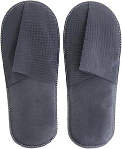 รองเท้าแตะสปาแบบพับได้รองเท้าแตะแบบใช้แล้วทิ้งรองเท้าแตะหรูหราสำหรับแขกโรงแรมชายหญิงหัวรองเท้าปิดสบายสุดๆสีขาวสวมใส่สบาย - Product Image 1