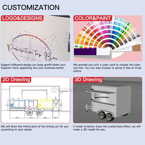 Mobile Coffee Pizza Horse Trailer Ice Cart Small Food Truck Mobile Bar with Full <b>Kitchen</b> Concession Trailer Snack Food - Product Image 4