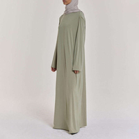 Robe maxi inspirée de l'abaya, en jersey premium personnalisé, pour femmes musulmanes, tissu respirant, à porter tous les jours, toutes saisons