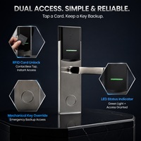Serrure de porte électronique intelligente RFID pour hôtel, système de verrouillage numérique pour bureau, appartement, chambre d'hôtes, avec logiciel gratuit