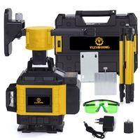 Niveau laser professionnel industriel AGL125 à batterie Li-Ion 4D 16 lignes pour marquage au sol et mural, travaux de construction, auto-nivelant à 360°