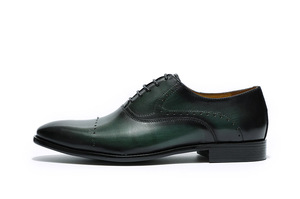 Zapatos de Vestir de Cuero Italiano Genuino Azul Daniel Wafer con Diseño de Piel de Cocodrilo para Hombre - Product Image 3