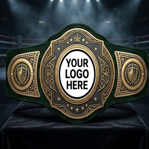 Cinturón de Campeonato de Metal con Logotipo Personalizado, Cinturón de Título de MMA Personalizado, Cinturón de Campeonato Deportivo Hecho a Mano en Cuero Genuino - Product Image 3
