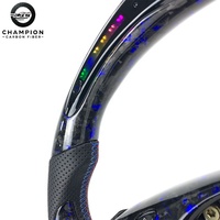 Volant en Fibre de Carbone Forgé avec LED pour Intérieur de Voiture BMW E46 E36 E39 M3 E53 330CI 325I 1999 2000 2001 2002 2003 2005 2006