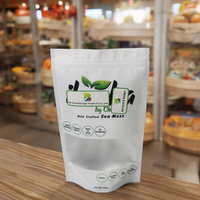 500 Pièce Étanche Fenêtre Fermeture Éclair Stand-Up Ziplock Sac Mylar Emballage pour Cookie Cacao Bean Pet Food Jelly Conserves Alimentaire Sushi