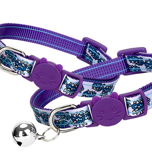 Correa y Collar para Gato <span class=keywords><strong>de</strong></span> Poliéster con Estampado Personalizado, Ajustable, Reversible y Transpirable para <span class=keywords><strong>Razas</strong></span> Medianas y Pequeñas - Product Image 1