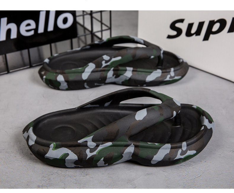Large Size EVA Slippers Men Summer Outdoor Camouflage Flip-flopsThick Soled Sandals