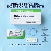 Vente en gros usine – Sutures chirurgicales monofilament en nylon bleu non résorbables, certifiées CE, garantie 3-5 ans pour chats, chiens et chevaux