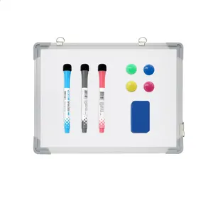Small Dry Erase White Board, 12" x 16" Magnetic Hanging Whiteboard for Wall Portable Mini Double Sided Easel Hold in Hand