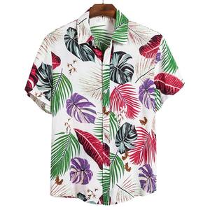 Chemise Hawaïenne Homme Mode Été 2025 Imprimée par Sublimation Grande <span class=keywords><strong>Taille</strong></span> US Motifs Floraux Hawaïens Plage pour Hommes - Product Image 5