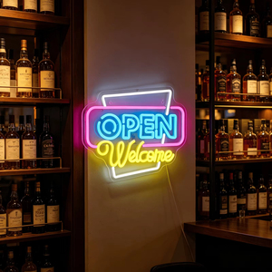 Letrero Luminoso LED RGB Personalizado con Logotipo de Neón, Iluminación Frontal, Letrero Publicitario para Negocios, Bares, Tiendas, Letrero de Cristal para Tienda Abierta, IP67 - Product Image 4