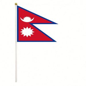 Event or Festival High Quality Custom Polyester Nepal Hand Waving <b>Flag</b> - Product Image 1