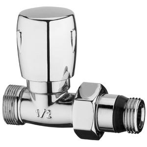 Valvola dritta cromata da 1/2 pollice per impianti idraulici - Product Image 1