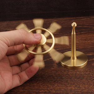 Brass <b>Ship</b> <b>Wheel</b> Ornament Round Desk Decor Traditional Design Home Office Supply - Product Image 3