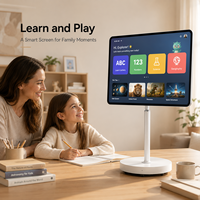 Televisor Inteligente Portátil Todo en Uno con Ruedas, Pantalla Táctil Android con Cámara y Altavoz para el Hogar y la Oficina