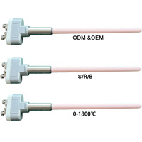 Sensor suhu termokopel Platinum suhu tinggi, 0-1800 B/S/R/K untuk tungku pemanas