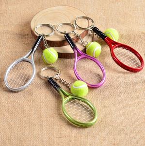 Hot SALE Mini Tennis Racket Pendant Keychain Keyring <b>Key</b> Chain <b>Ring</b> Finder Holer Accessories for Lover's Day Gifts - Product Image 3