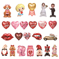 Ballons en Aluminium en Forme de Cœur de 18 Pouces Personnalisés, Imprimés « Je T'aime », pour Saint-Valentin, Anniversaire et Décorations de Fête