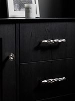Poignée de meuble en laiton massif nickel mat de forme irrégulière, boutons de tiroir ronds pour armoire, vente chaude