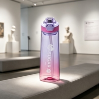 Bouteille d'eau anti-fuite en Tritan+PP avec couvercle à ouverture rapide, idéale pour la randonnée, le camping et l'école