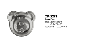 DF DF EDS XK-2271 Molde de Aleación de Aluminio Premium para Pastel de Queso con Forma de Oso / Molde para Hornear con Forma de Cabeza de Oso - Product Image 2