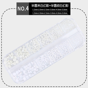 Lot de 12 grilles de perles pour nail art, perles plates rondes colorées, accessoires DIY pour décorations de manucure - Product Image 5