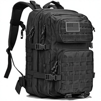 Sac à dos tactique pour homme Spoir, en denim avec doublure en polyester, léger, fermeture éclair tendance, grand sac d'assaut 3 jours, sangles MOLLE